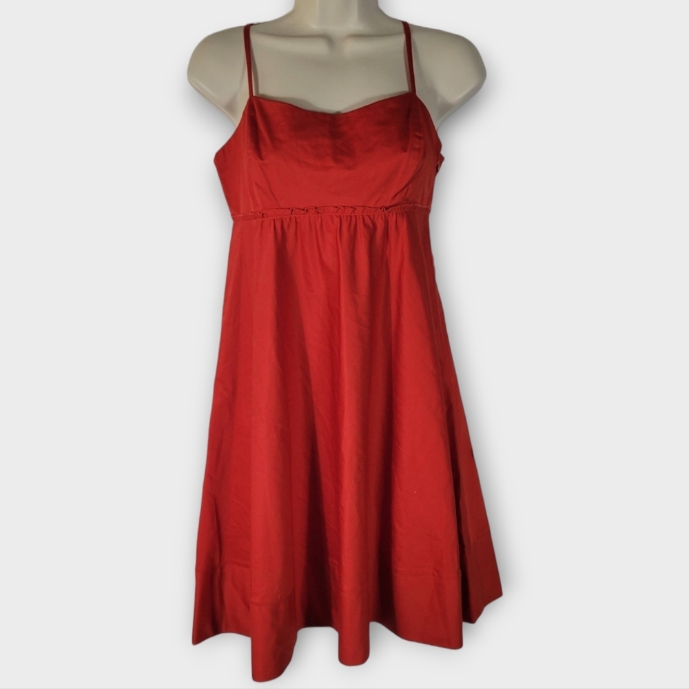 The Limited Size 0 Cotton Red A-Line Dress